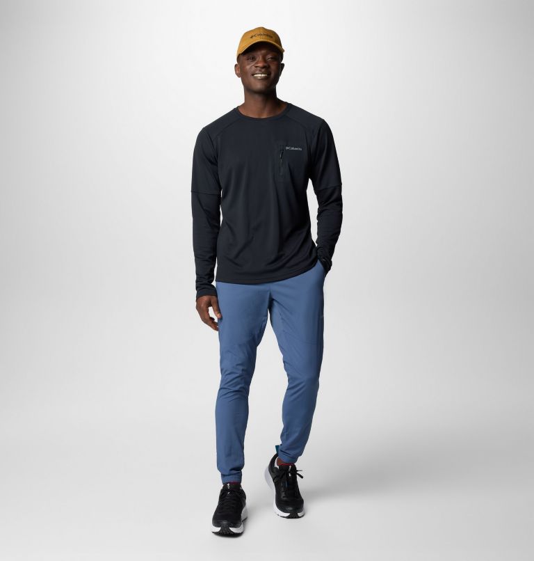 Men's Columbia Tech Knit Long Sleeve Crew, Color: Black, image 3