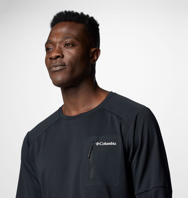 Men's Columbia Tech Knit Long Sleeve Crew, Color: Black, image 5