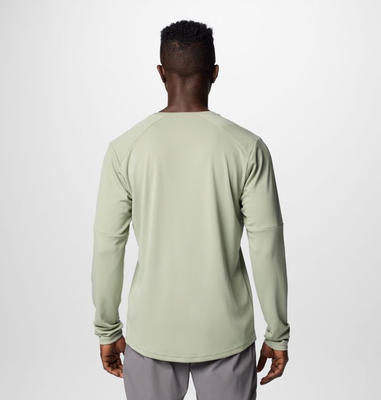 Men's Columbia Tech Knit Long Sleeve Crew, Color: Safari, Black, image 2