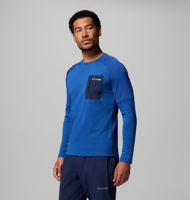 Sweat-shirt Technique Tricoté Manches Longues Columbia Tech Homme, Color: Mtn Blue, Coll Navy, image 4