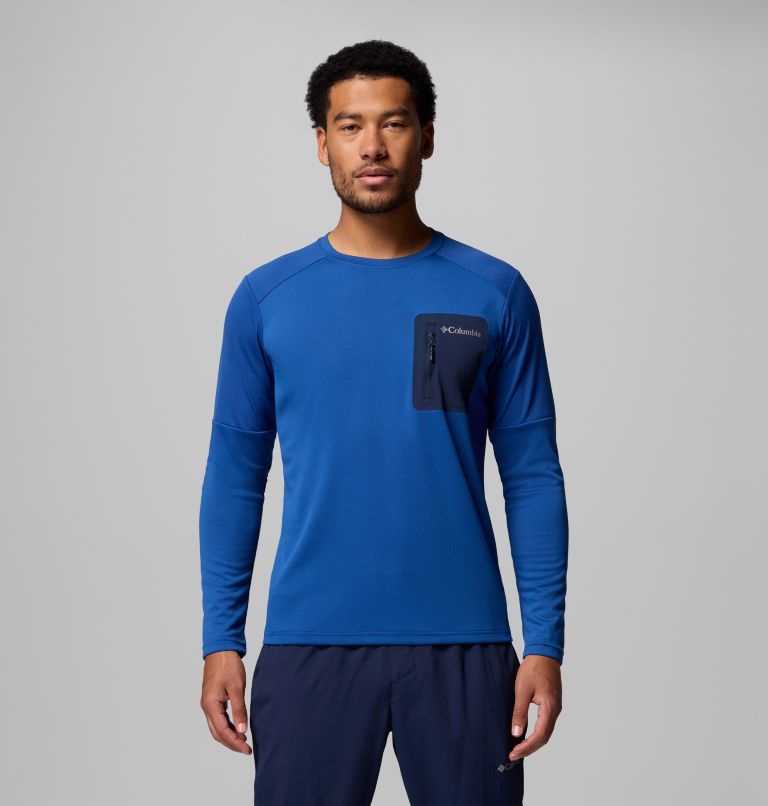 Sweat-shirt Technique Tricoté Manches Longues Columbia Tech Homme, Color: Mtn Blue, Coll Navy, image 1