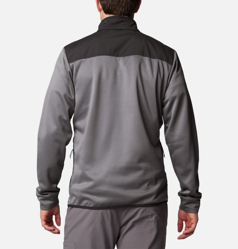 Men's Columbia Tech Fleece Half Zip, Color: City Grey, Black, image 2