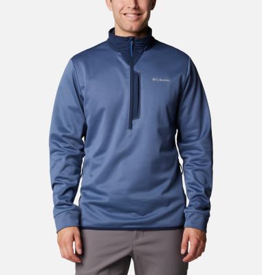 Men's Columbia Tech Fleece Half Zip, Color: Dark Mountain, Collegiate Navy, image 1