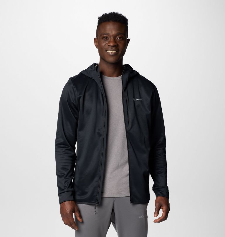 Men's Columbia Tech Fleece Full Zip Hoodie, Color: Black, image 1