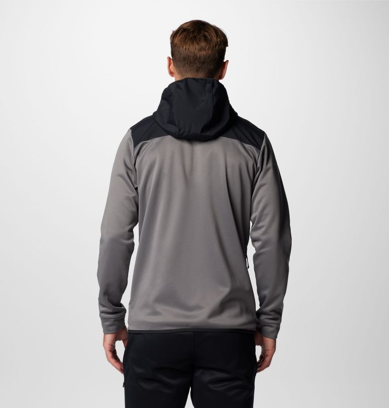 Men's Columbia Tech Fleece Full Zip Hoodie, Color: City Grey, Black, image 2
