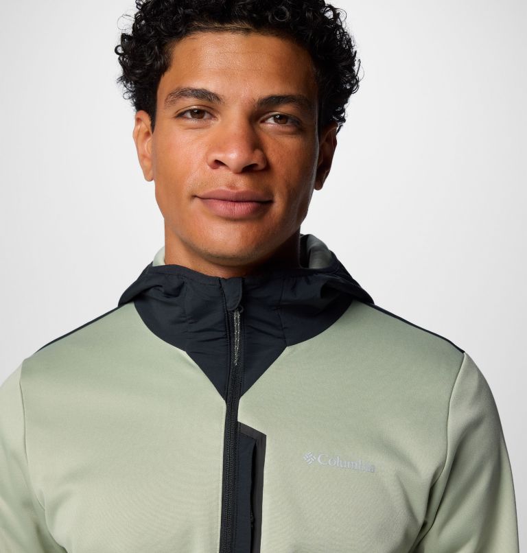 Men's Columbia Tech Fleece Full Zip Hoodie, Color: Safari, Black, image 5