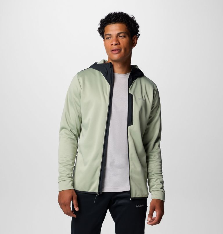 Men's Columbia Tech Fleece Full Zip Hoodie, Color: Safari, Black, image 7