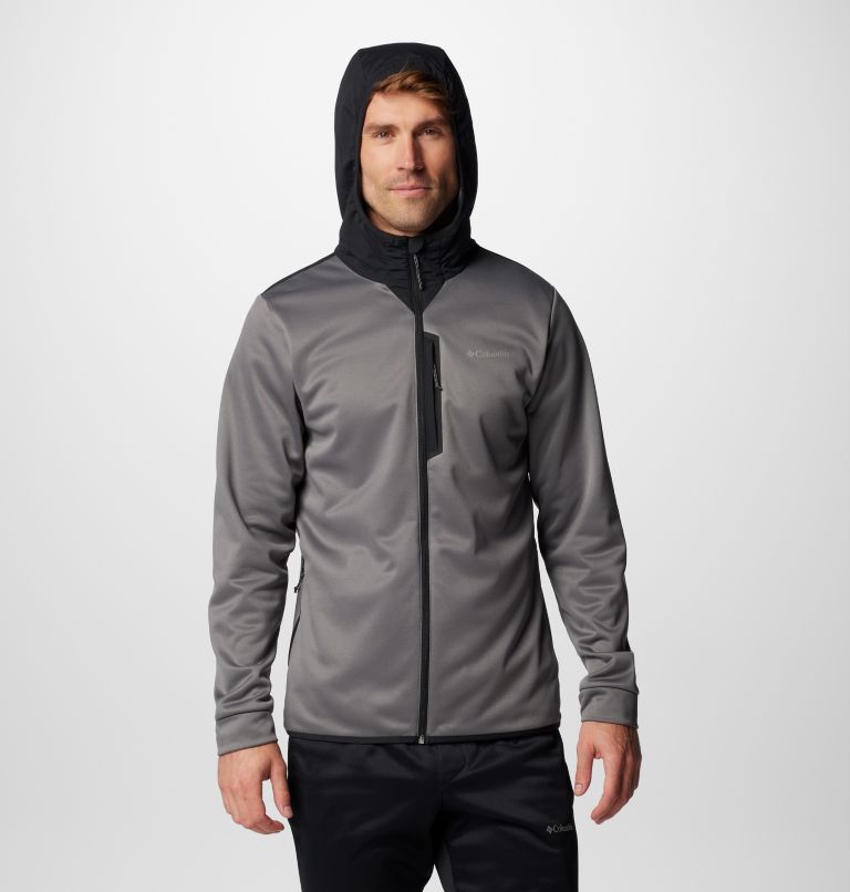 Chaqueta de forro polar con capucha Columbia Tech para hombre, Color: City Grey, Black, image 7