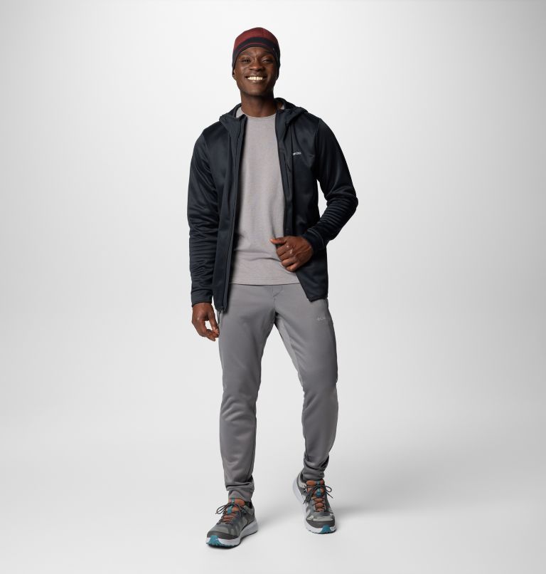Pantalón de forro polar Columbia Tech para hombre, Color: City Grey, Black, image 3
