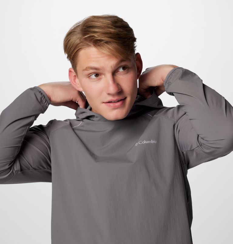 Men's Columbia Tech Wind Pullover, Color: City Grey, image 7
