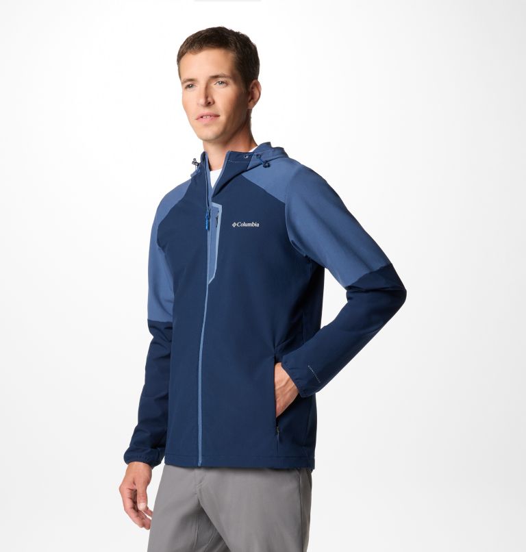 Columbia Tech Softshell Jacke mit Kapuze für Männer, Color: Collegiate Navy, Dark Mtn, image 4