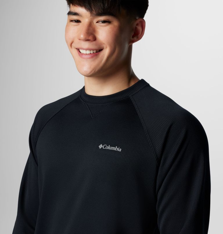 Men's Black Mesa Waffle Knit Crew II, Color: Black, image 5