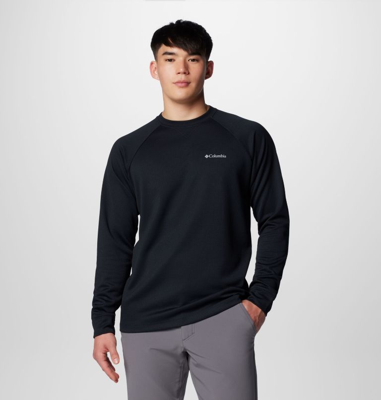 Men's Black Mesa Waffle Knit Crew II, Color: Black, image 1