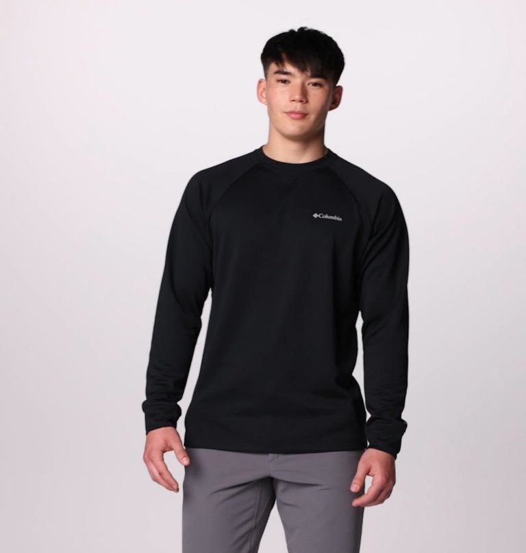 Men's Black Mesa Waffle Knit Crew II, Color: Black