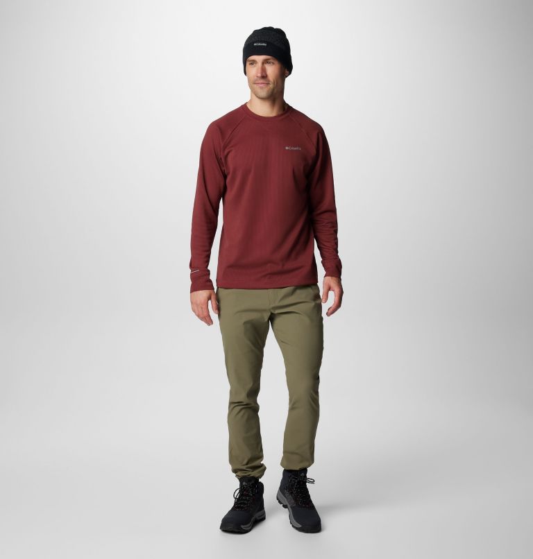Men's Black Mesa Waffle Knit Crew II, Color: Spice, image 3