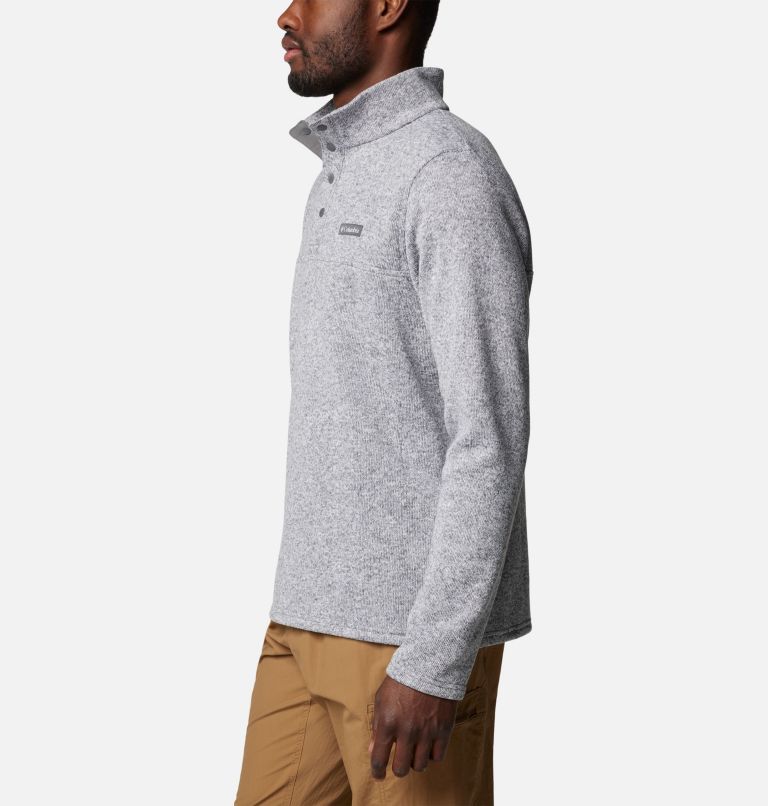 Men's Alto Pass Half Snap Fleece, Color: City Grey Heather, image 3