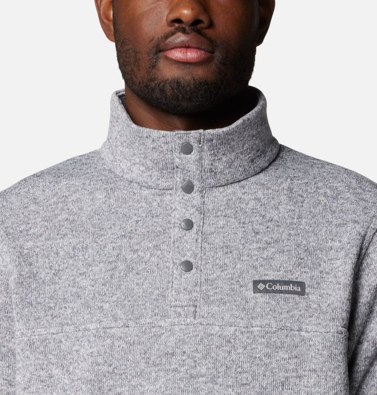 Men's Alto Pass Half Snap Fleece, Color: City Grey Heather, image 4