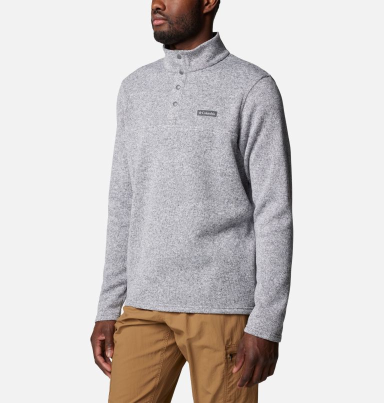 Men's Alto Pass Half Snap Fleece, Color: City Grey Heather, image 5
