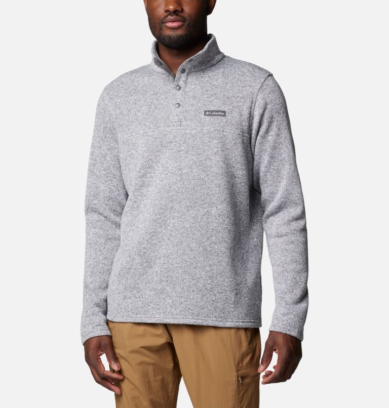 Men's Alto Pass Half Snap Fleece, Color: City Grey Heather, image 1