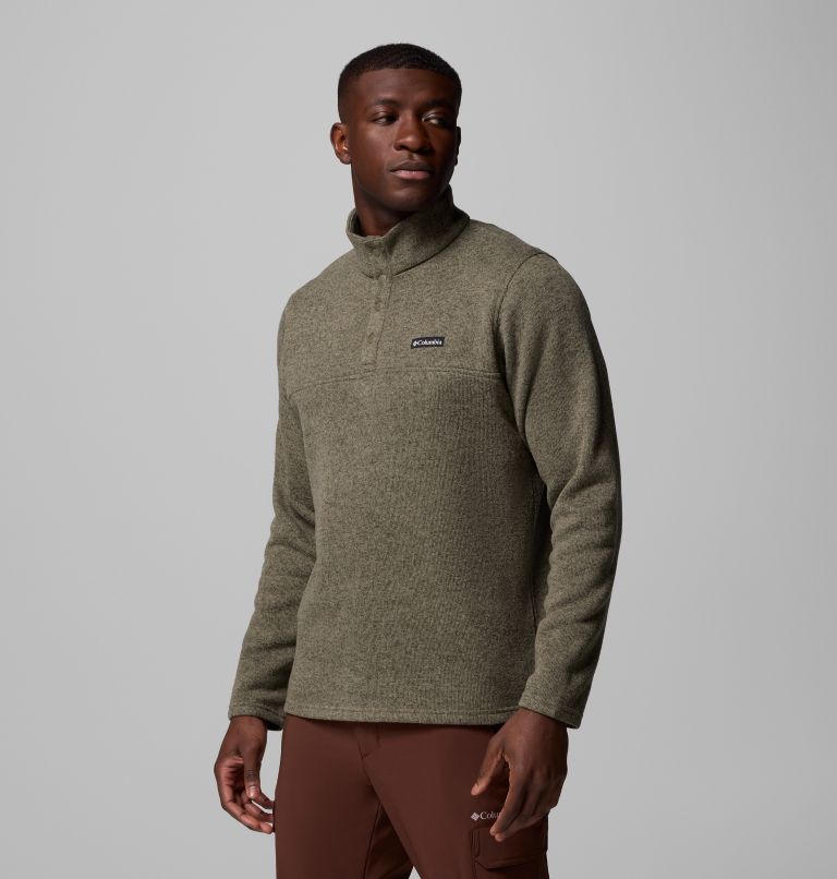 Men's Alto Pass Half Snap Fleece, Color: Stone Green, image 4