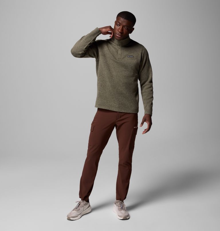 Men's Alto Pass Half Snap Fleece, Color: Stone Green, image 2