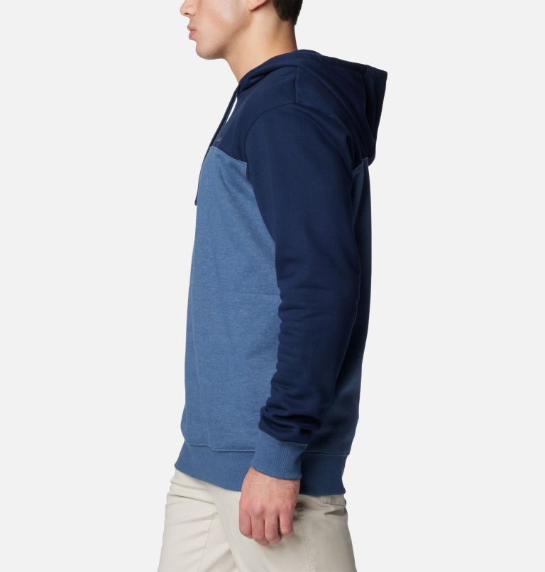 Men's Hart Mountain Pullover Hoodie III, Color: Dark Mtn Hthr, Coll Navy Hthr, image 3