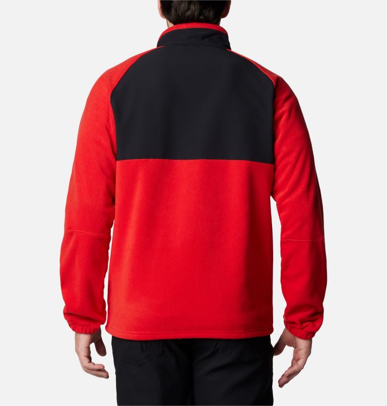 Men's Sage Peak Fleece Jacket, Color: Sail Red, Black, image 2