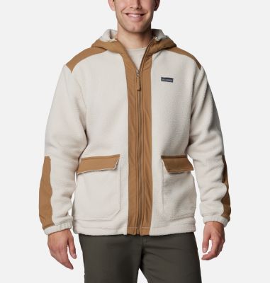 Men's Landroamer Hooded Sherpa Fleece Jacket, Color: Dark Stone, Delta, image 1