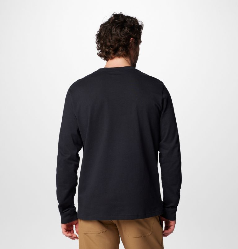 Men's Landroamer Long Sleeve T-Shirt, Color: Black, image 2