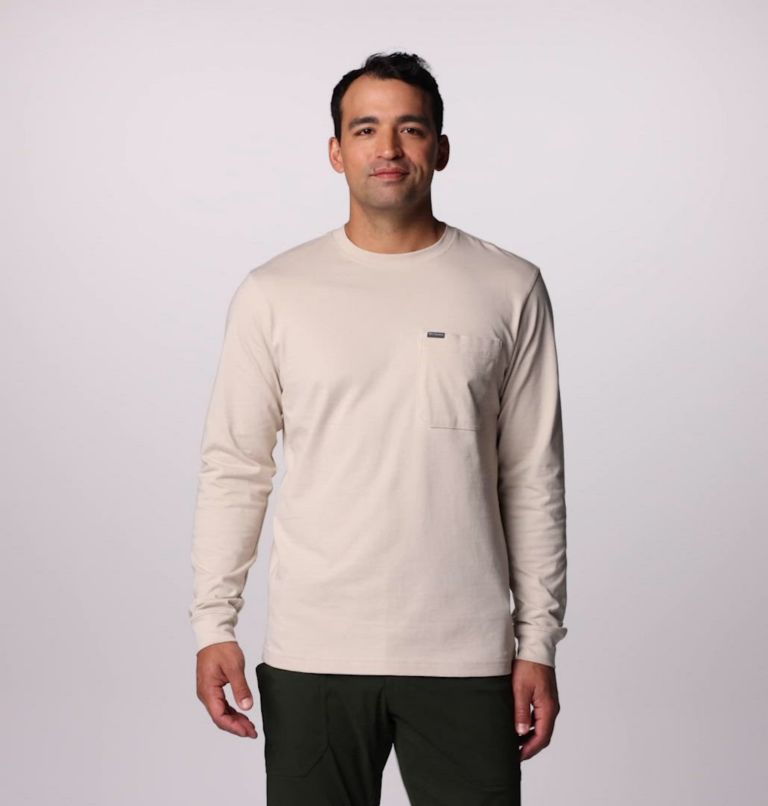 Men's Landroamer Long Sleeve T-Shirt, Color: Dark Stone