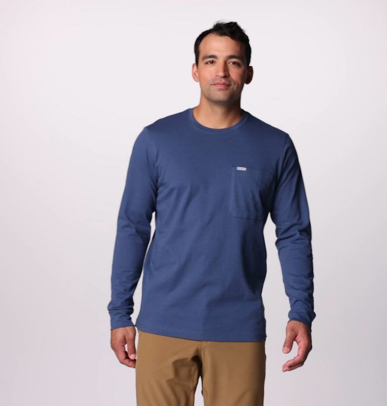 T-shirt à manches longues Landroamer pour hommes, Color: Dark Mountain