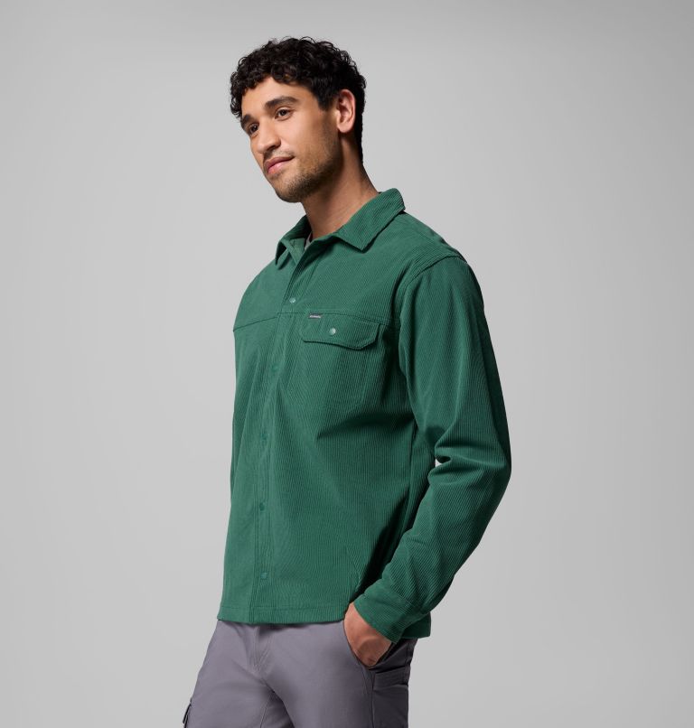 Men's Flare Gun Corduroy Shirt, Color: Rain Forest, image 4