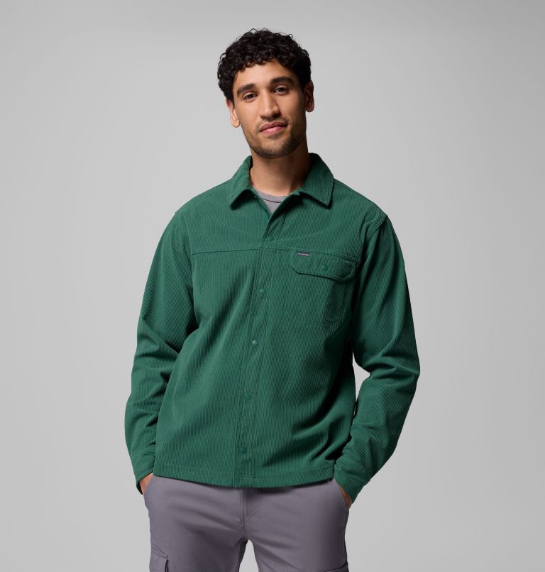 Men's Flare Gun Corduroy Shirt, Color: Rain Forest, image 1