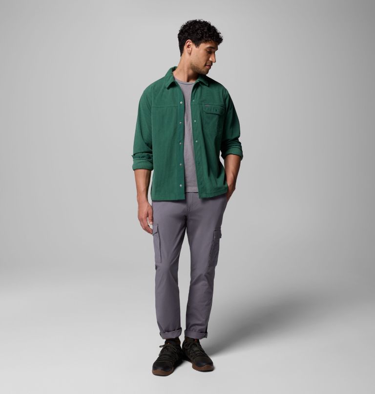 Men's Flare Gun Corduroy Shirt, Color: Rain Forest, image 2