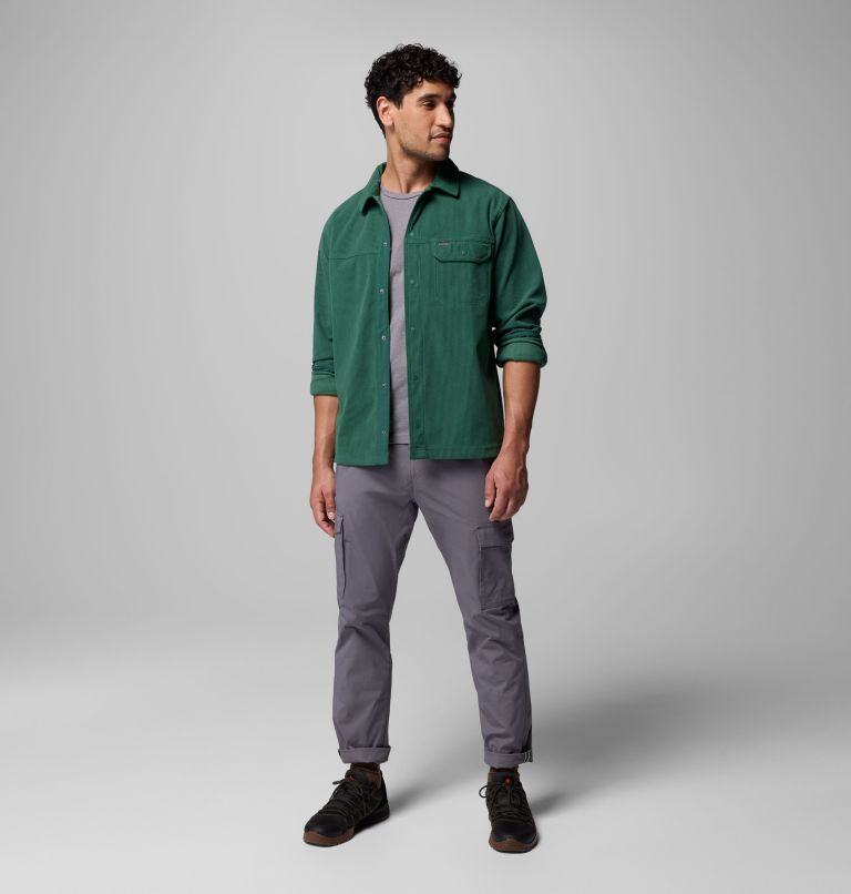 Men's Flare Gun Corduroy Shirt, Color: Rain Forest, image 7