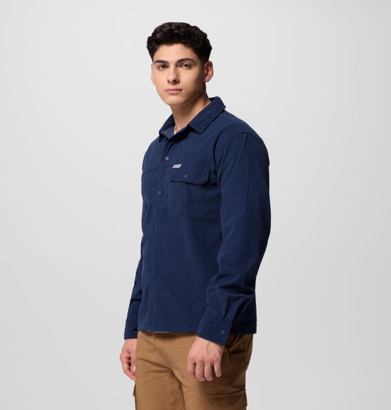 Men's Flare Gun Corduroy Shirt, Color: Collegiate Navy, image 4