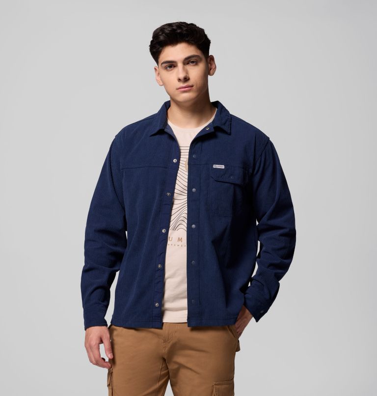 Men's Flare Gun Corduroy Shirt, Color: Collegiate Navy, image 5