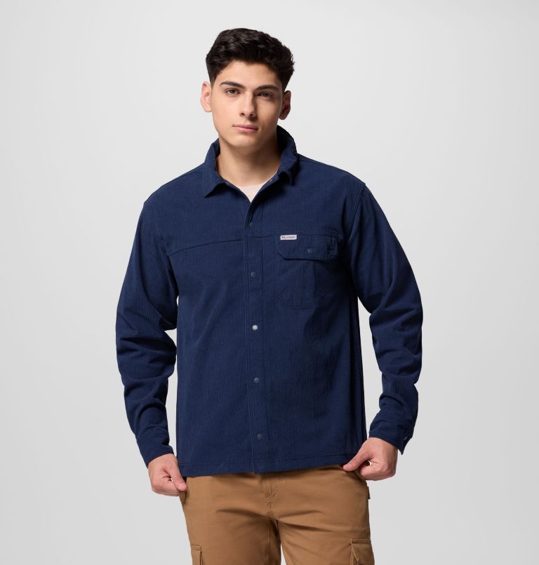 Men's Flare Gun Corduroy Shirt, Color: Collegiate Navy, image 1