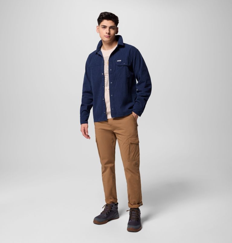 Men's Flare Gun Corduroy Shirt, Color: Collegiate Navy, image 2