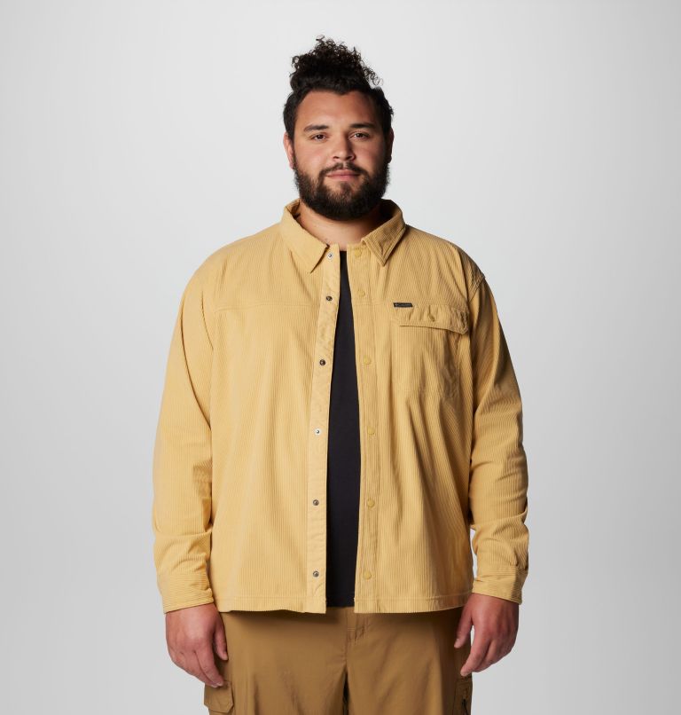 Chemise en velours côtelé Flare Gun pour hommes – Tailles fortes, Color: Light Camel, image 1
