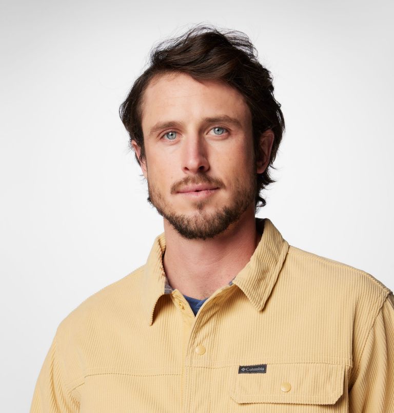 Chemise en velours côtelé Flare Gun pour hommes – Grandes tailles, Color: Light Camel, image 5