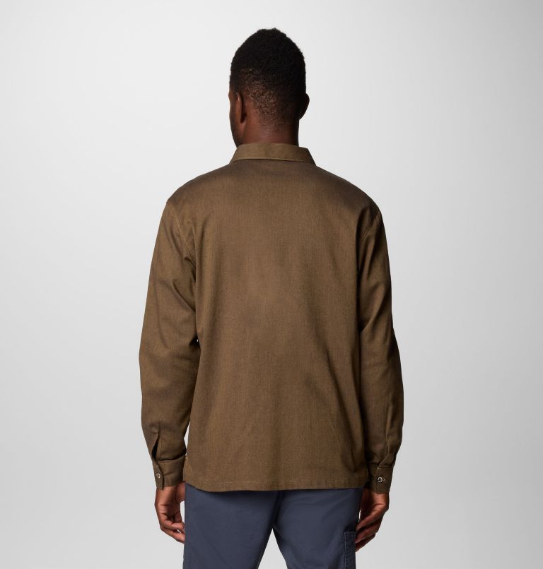 Men's Pitchstone Woven Long Sleeve Shirt, Color: Delta, Ancient Fossil, image 2