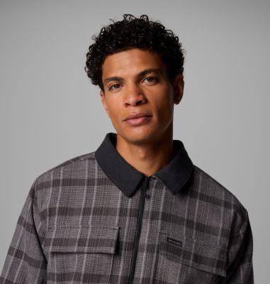 Camicia di flanella con cappuccio da uomo Giacche a maniche lunghe Button Down Camicia scozzese Casual Autunno Inverno Cappotti occidentali leggeri caldi, N# Fodera in pile # Blu, XXX-Large