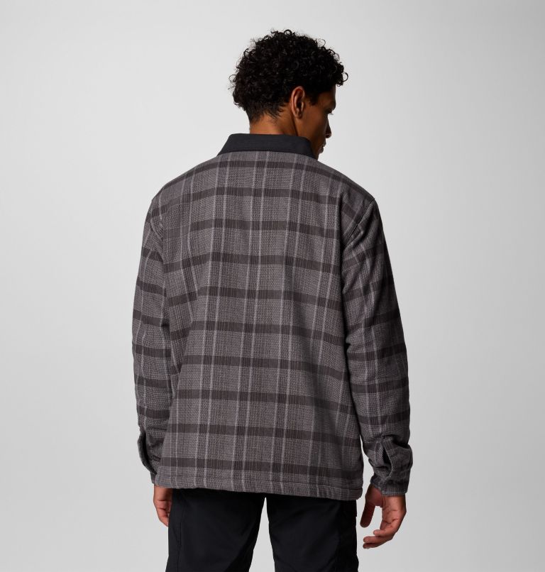 Men's Pitchstone Heavyweight Shirt Jacket, Color: Black Boro Plaid, image 2