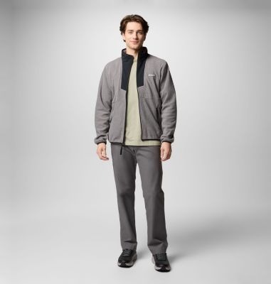 Men's Sequoia Grove Fleece Jacket, Color: City Grey Heather, Black, image 6