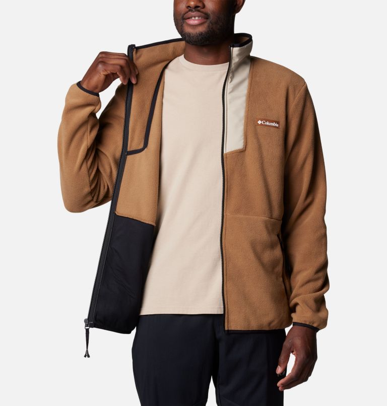 Men's Sequoia Grove Fleece Jacket, Color: Delta, Ancient Fossil, Black, image 5