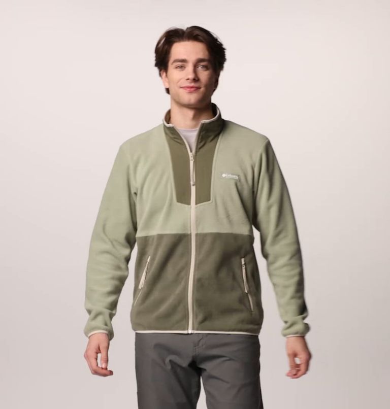 Giacca in pile Sequoia Grove da uomo, Color: Safari, Stone Green
