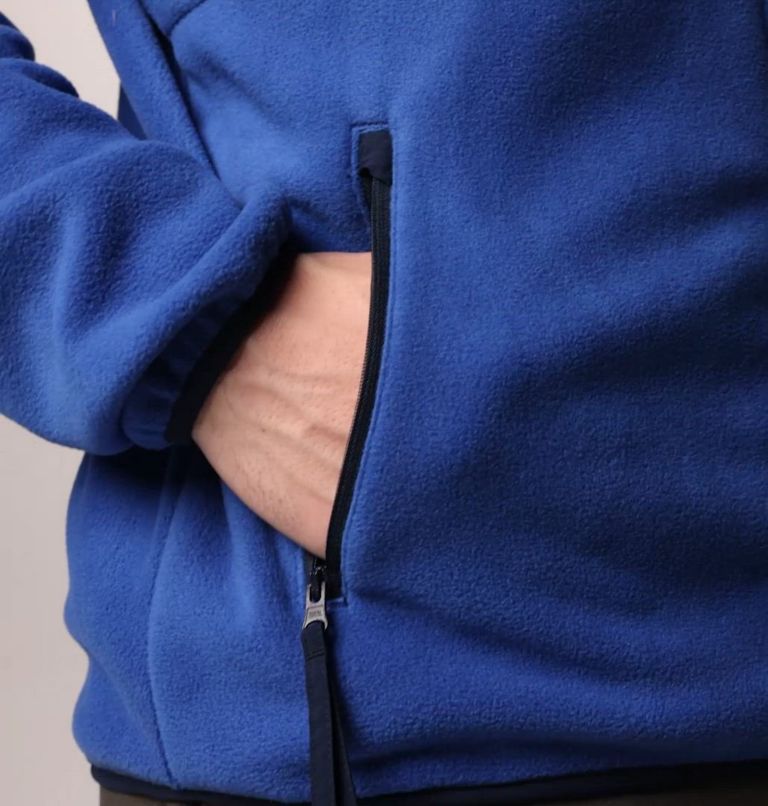 Men's Sequoia Grove Full Zip Fleece, Color: Mountain Blue, Collegiate Navy