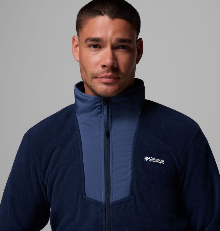 Men's Sequoia Grove Full Zip Fleece, Color: Collegiate Navy, Dark Mtn, image 6