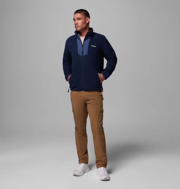 Men's Sequoia Grove Full Zip Fleece, Color: Collegiate Navy, Dark Mtn, image 2
